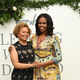 BET CEO Debra L. Lee and former first lady Michelle Obama pose together at BETHer’s Leading Women Defined Summit in Miami.